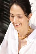 Schelpen ketting geel