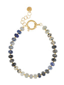 Gemstone armbandje blauw-zwart mêlée