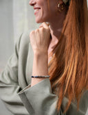 Gemstone armbandje blauw-zwart mêlée