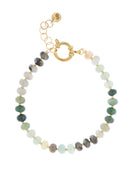 Groen mêlée gemstone armband