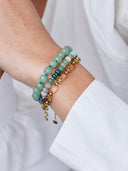Groen mêlée gemstone armband