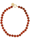 Gemstone ketting cognac