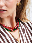 Gemstone ketting cognac