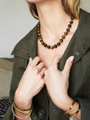 Gemstone ketting bruin-mêlée