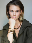 Gemstone ketting bruin-mêlée