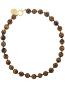 Gemstone ketting bruin-mêlée