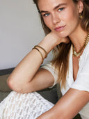 Gouden balletjes armbandje (l)