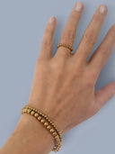 Gouden balletjes armbandje (l)