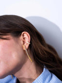 Gouden strass earcuff