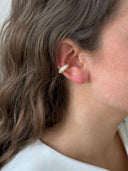 Gouden strass earcuff