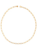 Gouden korte ketting ovale schakel