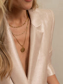 Gouden korte ketting ovale schakel