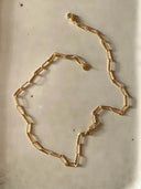 Gouden korte ketting ovale schakel