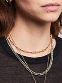 Gouden korte ketting ovale schakel
