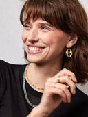 Gouden korte ketting ovale schakel