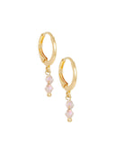 Oorringetjes met 2 transparante gemstones