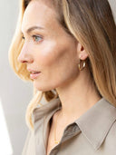 Gouden platte oorringen (2.9cm)