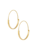 Gouden platte oorringen (2.9cm)