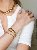 Gouden ronde bangle verguld