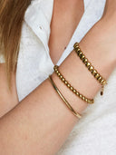 Gouden ronde bangle verguld