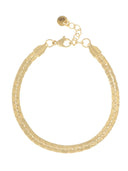 Gouden snake armband met organisch patroon