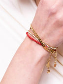 Gouden snake armband met organisch patroon