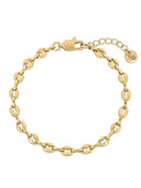 Gouden armband met ovale opengewerkte schakels