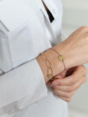 Fijne armband met grote ovale schakel