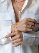 Fijne armband met grote ovale schakel