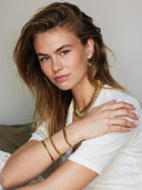 Gouden cone ketting xl