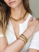 Gouden cone ketting xl
