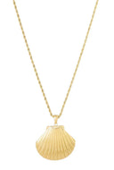 Ketting met gouden schelp hanger