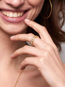 Gouden ring met strass