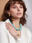 Groene ketting met grote ronde kralen
