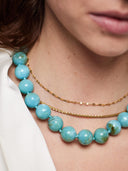 Groene ketting met grote ronde kralen