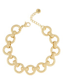 Grove ronde schakelarmband met textuur