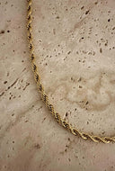 Gouden vergulde ketting rope