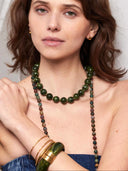Groene ketting met grote ronde kralen