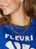 Ketting met vergulde rechthoek schakels