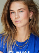 Ketting met vergulde rechthoek schakels