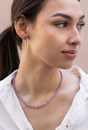 Gemstone ketting lila