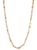 Gele lange gemstone ketting