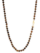 Bruine lange gemstone ketting