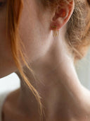 Oorbellen brick met kettinkjes