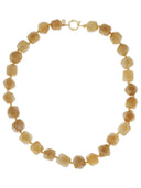 Gele organische gemstone ketting