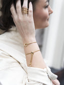 Ring gouden cirkels maat 17