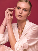 Ring met grote gemstone aubergine m