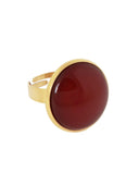 Ring met grote gemstone aubergine m