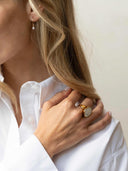 Ring met parelmoer steen - 18