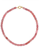 Warm roze gemstone ketting